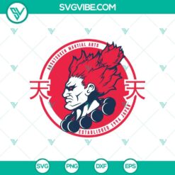Akuma Street Fighter SVG File, ideal for Street Fighter game fans, in PNG, DXF, and EPS formats.
