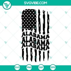 Crimson Tide Alabama football American flag themed SVG image for digital use, includes PNG files. Great for sport fans and digital projects.
