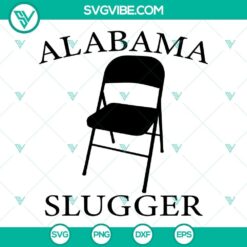 Alabama Slugger SVG design for folding chair, Montgomery Alabama skyline. Perfect for crafters and souvenir makers.