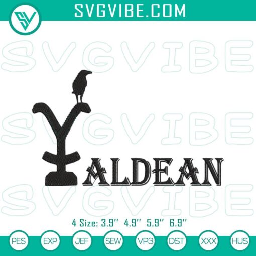 Jason Aldean Yellowstone logo embroidery designs featuring country patterns for digital products.