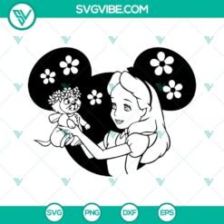 Alice in Wonderland Disney Princess SVG download, featuring iconic princess images in SVG format. Perfect for craft projects and digital designs.
