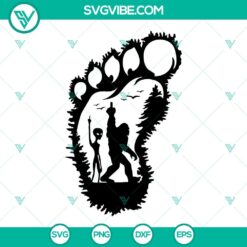 Alien And Bigfoot SVG File, Big Foot SVG Files, Sasquatch SVG Download, Wild Monsters