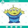 Alien Toy Story SVG file for Cricut, featuring a cute green alien character from the Toy Story movie franchise. Ideal for crafting projects.