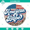 American Babe Leopard SVG design, perfect for 4th of July celebrations. Download America SVG images for crafts.