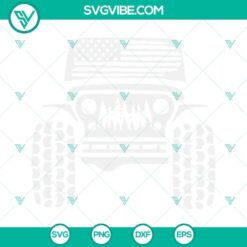 American Flag Jeep SVG Files, Off Road Car SVG Image, Off Road Forest SVG Download, 2