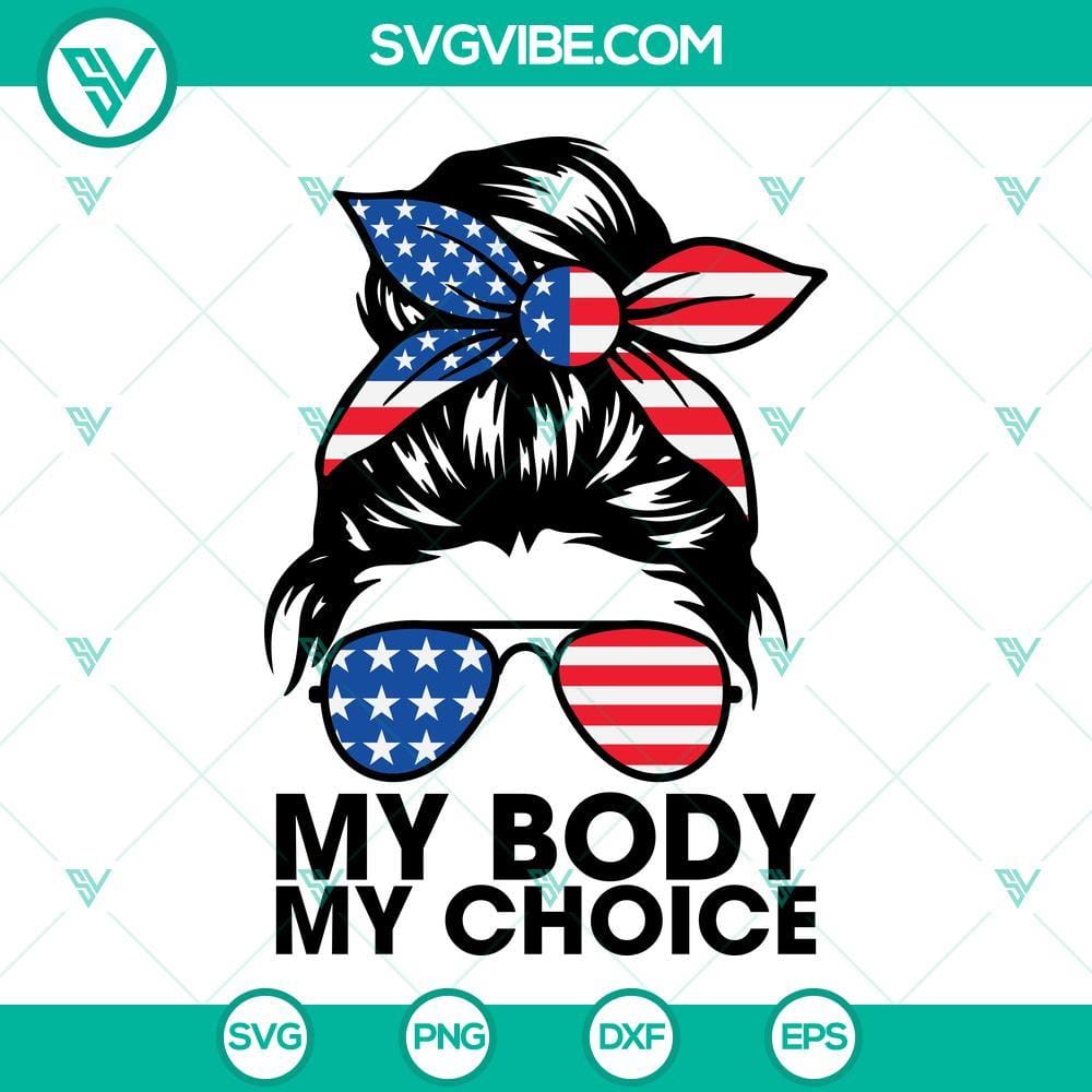 american-messy-bun-my-body-my-choice-svg-pro-choice-svg-patriotic-messy-bun-svg-9-mockup.jpg American Messy Bun My Body My Choice SVG design for Pro Choice supporters, available for download.