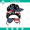 American mom life kid life SVG with USA flag bandana design, perfect for crafting projects. Ideal for patriotic themes.