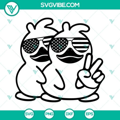 American sunglasses duck SVG with off-road car design, ideal for 4x4 enthusiasts. Perfect for digital download.