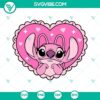Disney Lilo and Stitch angel stitch in heart SVG files, PNG, DXF, EPS design for crafts and digital projects.