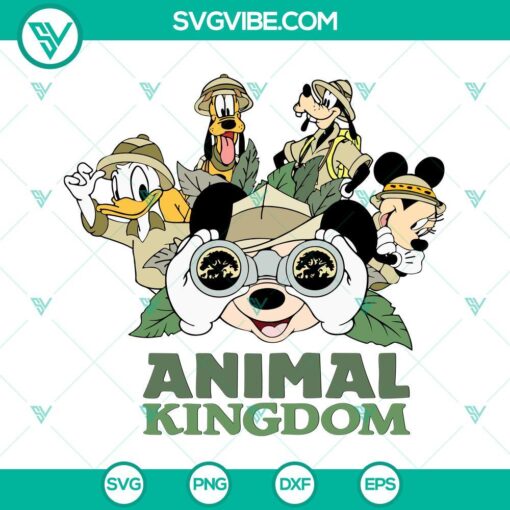 Animal Kingdom, Magical Kingdom, Vacay Mode, Best Day SVG images with whimsical and colorful design elements in a digital file.