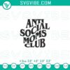 Funny mom embroidery design: Anti-Social Moms Club embroidery file. Unique and humorous design for crafty moms.