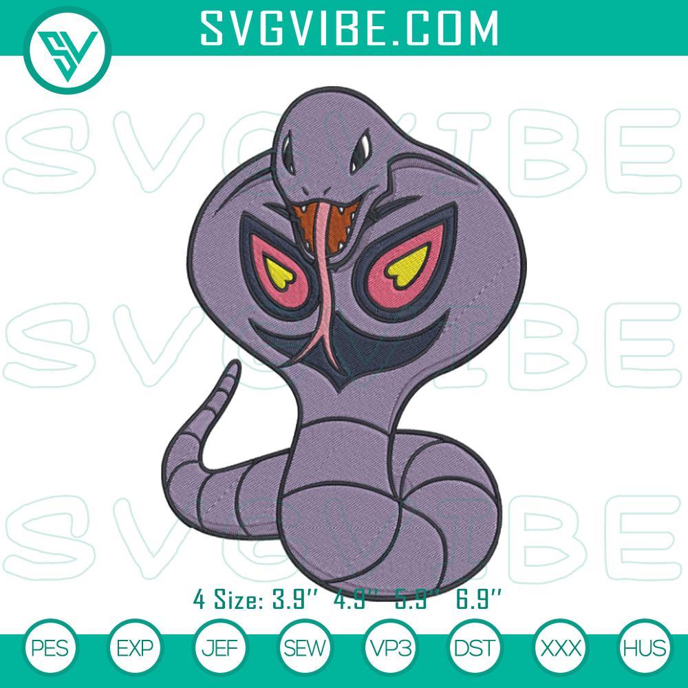 Arbok Pokemon Machine Embroidery Designs Arbok Pokémon machine embroidery designs, classic character file featuring detailed Arbok design for projects, crafts, and accessories.