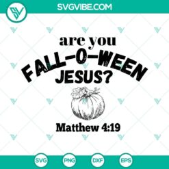 Fall-o-ween Jesus digital design SVG images PNG EPS DXF files for Halloween crafting projects.