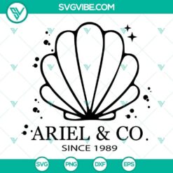 Ariel and Co Since 1989 SVG Files featuring The Little Mermaid Disney characters, perfect for crafts and DIY projects.
