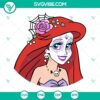 Ariel Disney Princess Halloween and Catrina SVG design for The Little Mermaid fans, instant download for crafts and projects.
