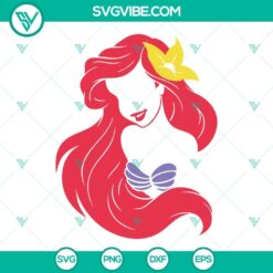 Ariel The Little Mermaid SVG design for download, featuring Ariel from The Little Mermaid movie in high-quality vector format.