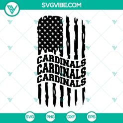 Arizona Cardinals football team logo on an American flag design SVG and PNG digital files for download.