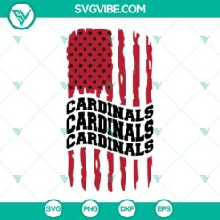 Arizona Cardinals American Flag SVG Files, Cardinals Football SVG Files PNG 2