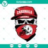 Arizona Cardinals skull SVG images for football fans. Includes SVG, PNG, DXF, and EPS files for crafting projects.