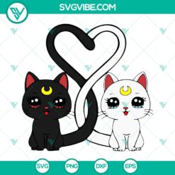 Artemis And Luna SVG Images, Sailor Moon SVG Images, Anime SVG Images PNG DXF EPS