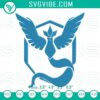 Articuno logo embroidery design for Mystic Pokémon machine file, featuring intricate details and vibrant colors.