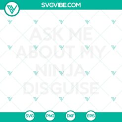 Ninja disguise design SVG file with EPS, PNG, and DXF formats for digital crafting projects.
