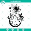 Astronaut smoking weed on the moon, cannabis SVG design for digital use.