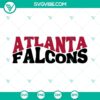 Atlanta Falcons football team logo in SVG, PNG, DXF, EPS cut files for digital download. Ideal for team merchandise and crafts.
