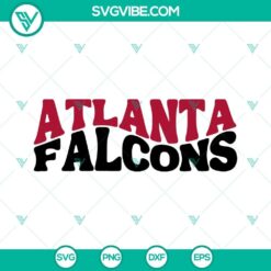 Atlanta Falcons football team logo in SVG, PNG, DXF, EPS cut files for digital download. Ideal for team merchandise and crafts.