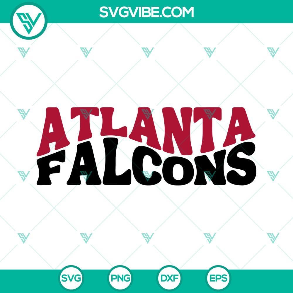 Atlanta Falcons Football SVG PNG DXF EPS Cut Files Atlanta Falcons football team logo in SVG, PNG, DXF, EPS cut files for digital download. Ideal for team merchandise and crafts.