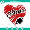 Atlanta Falcons heart-shaped SVG file with team logo, perfect for Falcons football fans. NFL team design available for instant download in PNG format.