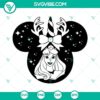 Aurora, Disney Princess, Mouse Ear Christmas SVG files, featuring festive holiday designs for digital crafting projects.