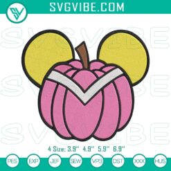 Aurora Princess Pumpkin Mickey Ears Halloween Embroidery Design, Sleeping Beauty File for crafts, Halloween costumes.