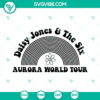 Aurora World Tour and Daisy Jones And The Six themed SVG files in PNG, DXF, and EPS formats for digital crafting projects.