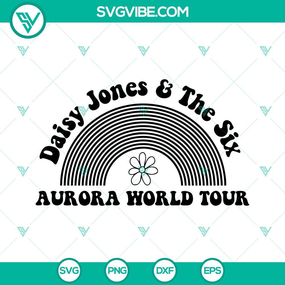 Aurora World Tour SVG, Daisy Jones And The Six SVG PNG DXF EPS Files Aurora World Tour and Daisy Jones And The Six themed SVG files in PNG, DXF, and EPS formats for digital crafting projects.