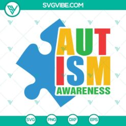 Autism awareness puzzle piece design SVG files for download. Autism SVG with puzzle piece symbol. Perfect for fundraising and advocacy projects.
