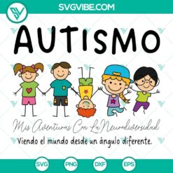 Autismo Mis Aventuras Con La Neurodiversidad Viendo el mundo desde un &Atilde;&iexcl;ngulo diferente SVG Cricut PNG DXF EPS Files