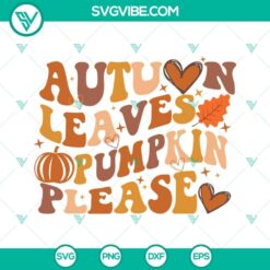 Autumn Leaves And Pumpkins Please SVG Download, Hello Fall SVG Images, Autumn SVG Download