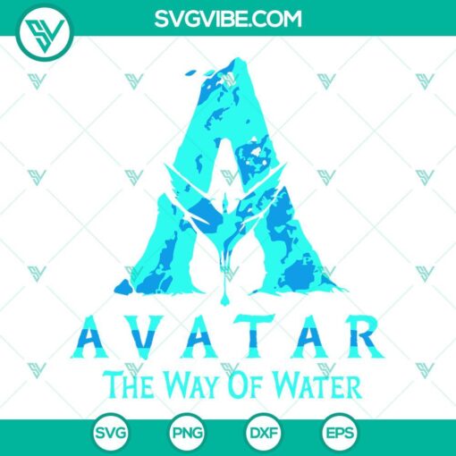 Avatar The Way Of Water SVG images and logo, Avatar 2 SVG files in PNG format, digital design for fan art and crafts.
