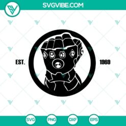 Avengers Infinity Gauntlet digital design in SVG, PNG, DXF, & EPS formats for instant download.