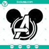 Avengers Mickey Mouse head silhouette logo template - SVG, PNG, DXF, EPS cut files for DIY projects or crafts.