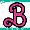 B Logo Barbie Movie SVG with PNG, DXF, EPS files for instant download. Ideal for craft projects and Barbie-themed designs.