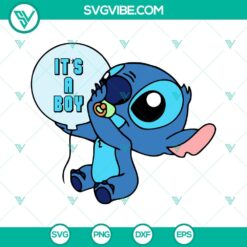 Baby Angel Stitch SVG bundle: Stitch It’s A Boy SVG & Angel It’s A - ideal for baby shower decorations, digital crafting projects.