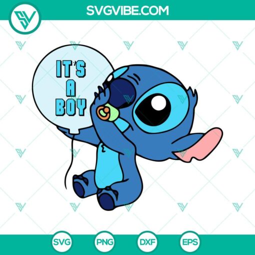 Baby Angel Stitch SVG bundle: Stitch It’s A Boy SVG & Angel It’s A - ideal for baby shower decorations, digital crafting projects.