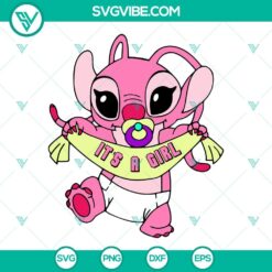 Baby Angel Stitch SVG Download Bundle, Stitch It’s A Boy SVG File, Angel It’s A 4