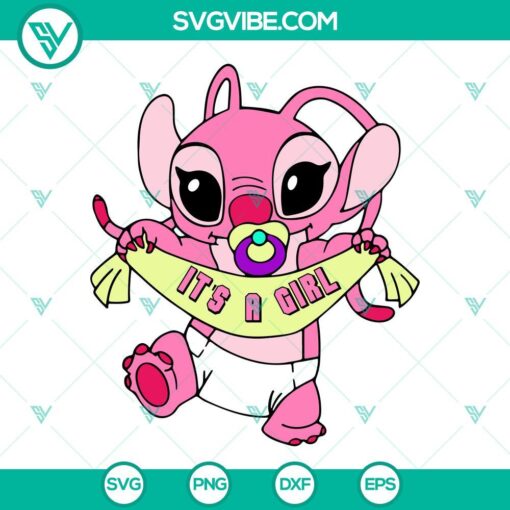 Baby Angel Stitch SVG Download Bundle, Stitch It’s A Boy SVG File, Angel It’s A 2