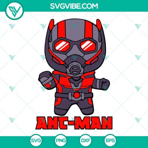 Baby Ant Man, Quantumania 2023 Super Hero Movies SVG PNG with comic character design elements for DIY craft projects.