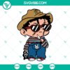 Baby Bad Bunny Chucky Halloween SVG design with Baby Benito theme, available as SVG, PNG, DXF, and EPS files for download.