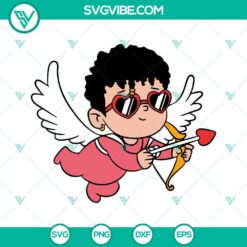 Baby Benito Cupid and Bad Bunny Cupid SVG bundle for download featuring a cute cupid design. Ideal for Valentine's Day projects.