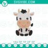 Adorable baby cow machine embroidery pattern for digital download. Ideal for cute baby cow-themed projects.